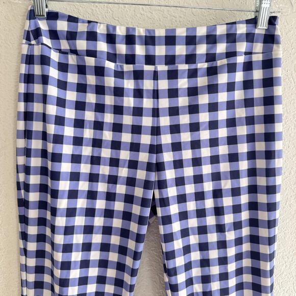 Jude Connally Set Womens Small Gingham Check Top Pants Matching Outfit Blue - Picture 7 of 13